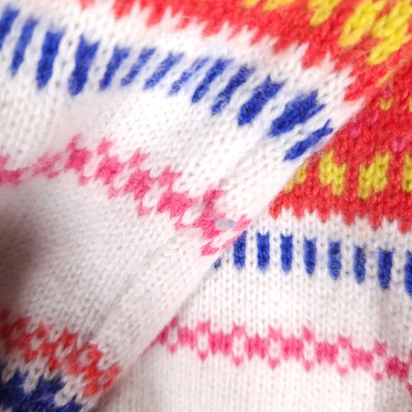Talbots Fair Isle Nylon Lambswool Blend Knit Sweater Womens Medium Cottagecore - Picture 12 of 13